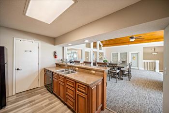 Clubhouse kitchen and community gathering space